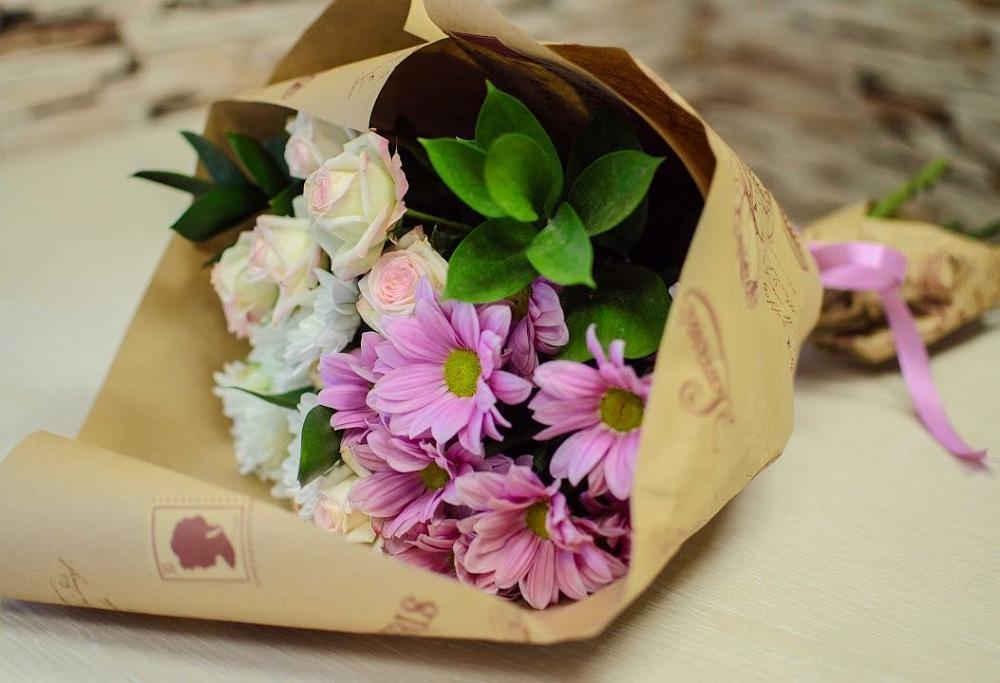 Букет цветов из: Розы и Хризантемы в Луначарском