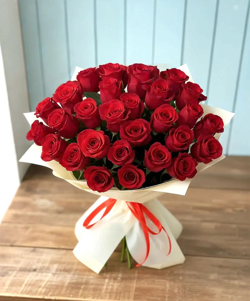 Букет 29 Красных роз в Луначарском