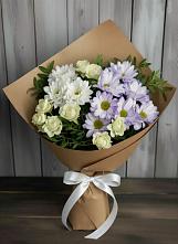 Букет цветов из:  Хризантемы и Розы в Луначарском