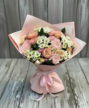 Букет цветов из:  Гвоздики, Розы и Хризантемы в Луначарском