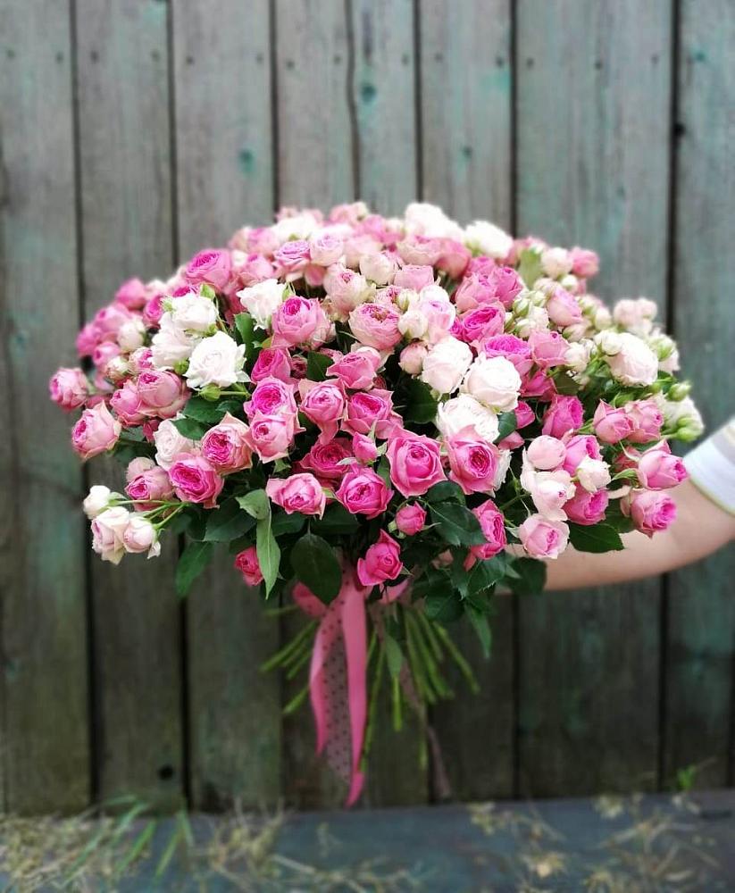 Букет Розовые кустовые розы Натали и Лав Лидия в Луначарском