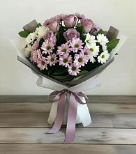 Букет цветов из:  Хризантемы и Розы #REPLACE_PRED# Луначарском