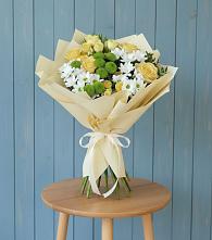 Букет цветов из:  Хризантемы и Розы в Луначарском