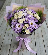 Букет цветов из:  Хризантемы и Розы в Луначарском